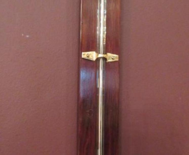 Antique Oak & Rosewood Carlisle Stick Barometer - Image 4