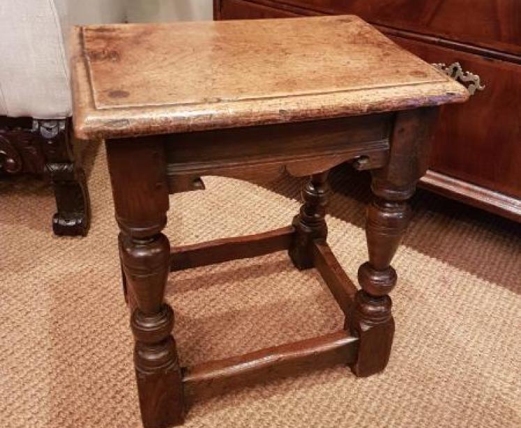 Antique George II Style Oak Joint Stool - Image 1
