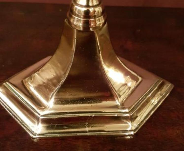 Pair of Regency Period Brass Candlesticks - Image 3