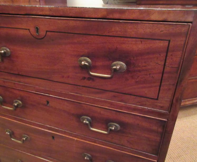 Small George III Antique Secretaire Military Chest - Image 3