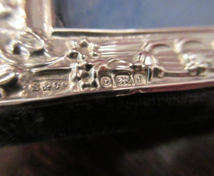 Edwardian Antique Silver Lily of Valley Photo Frame - Image 4