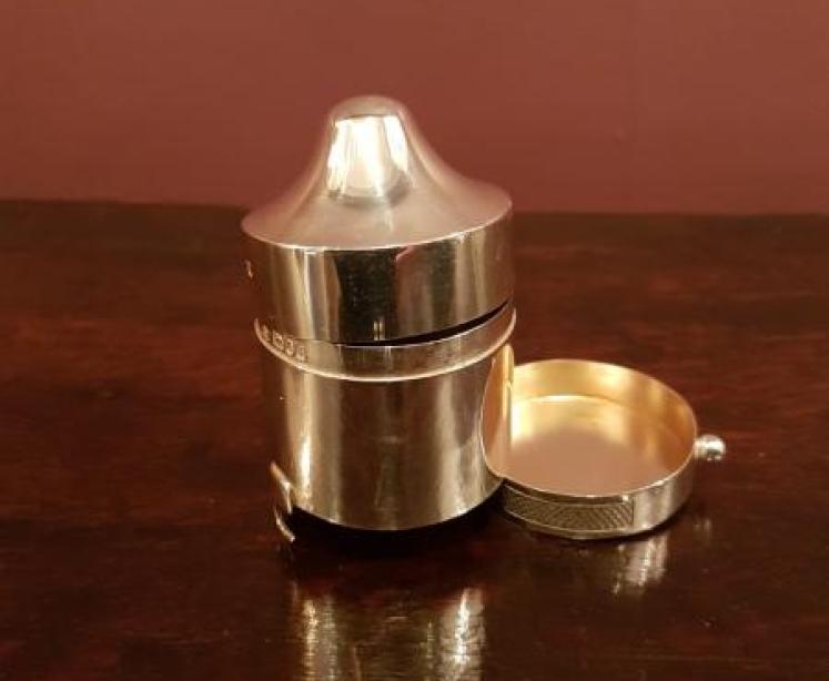 Antique Victorian Silver Candle and Vesta Case - Image 2