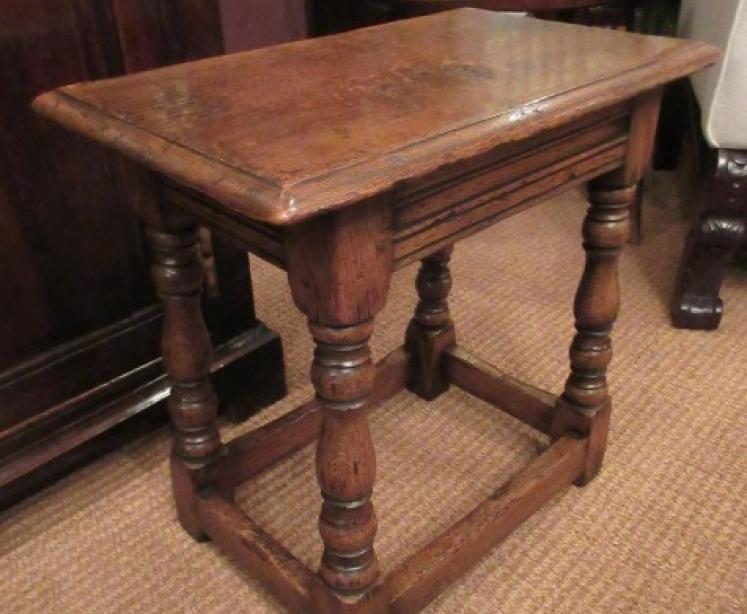 Antique George II Style Oak Joint Stool - Image 5