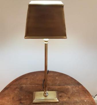  Antiqued Brass Finish Candlestick Lamp  - Image