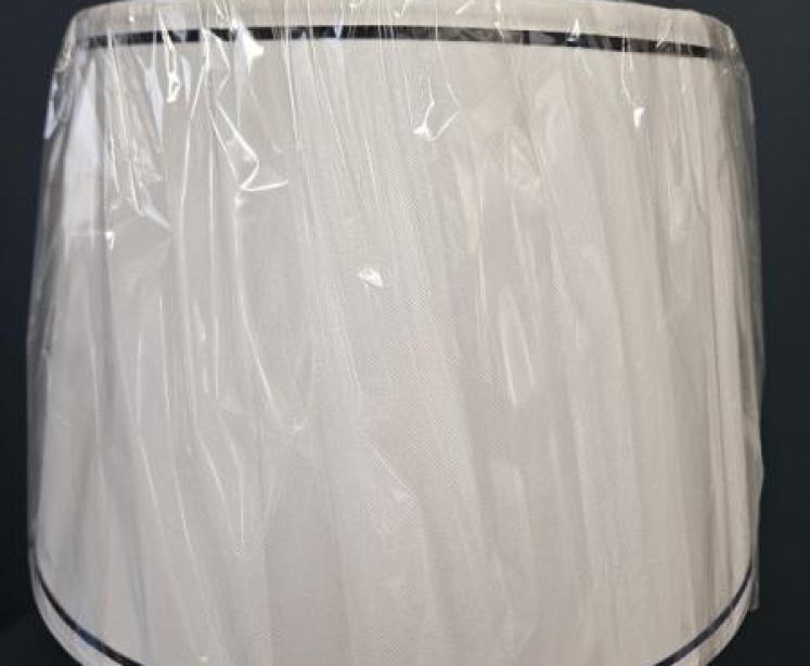 Blue and White Gilt Edge Lamp and Shade  - Image 5