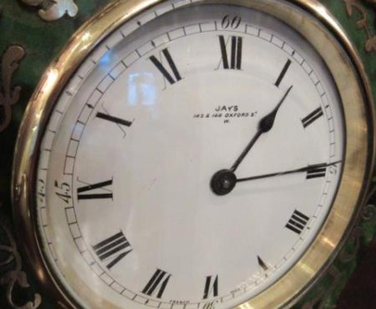 19th Century Antique Boulle Inlaid Mantel Clock - Image 2