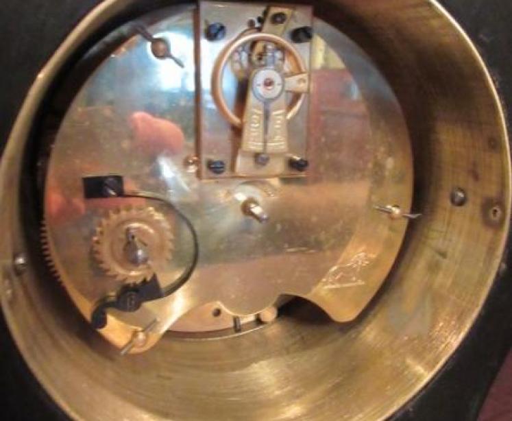 19th Century Antique Boulle Inlaid Mantel Clock - Image 4