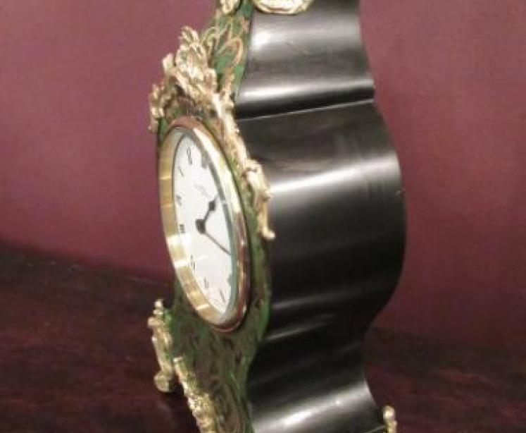 19th Century Antique Boulle Inlaid Mantel Clock - Image 5
