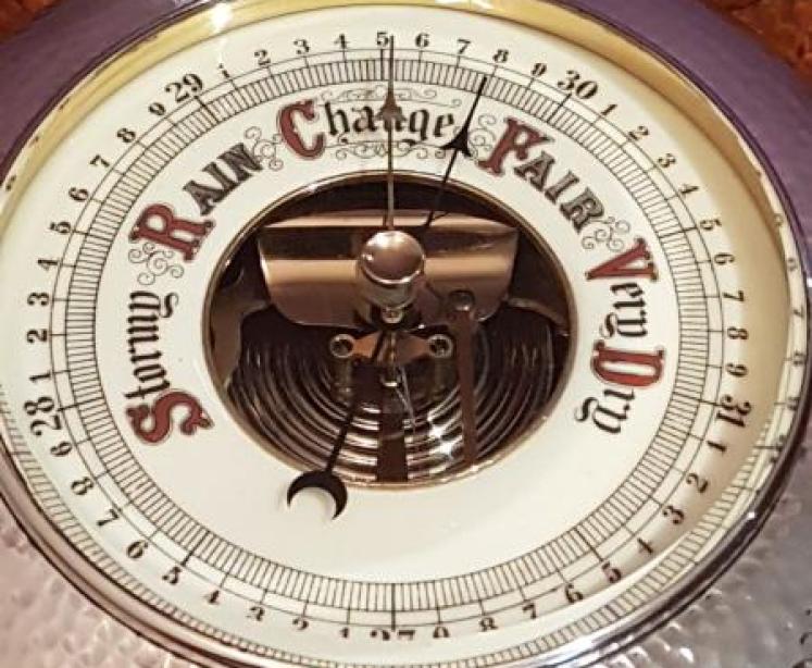 Rare Antique Silver Mounted Barometer - Image 4