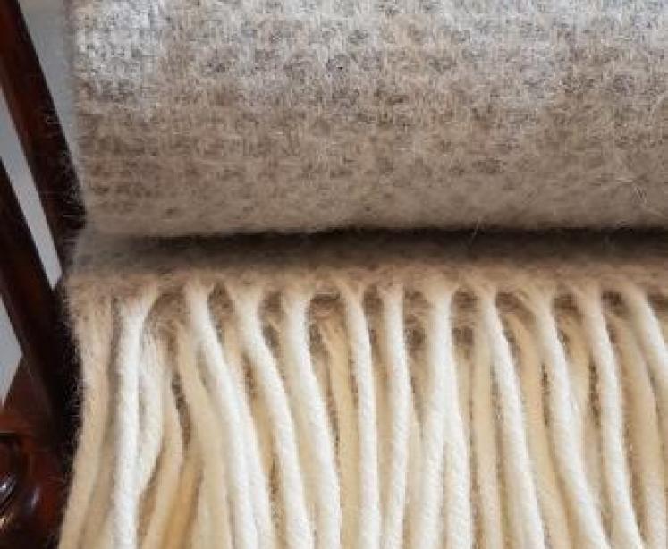 Tweedmill Fishbone Silver Grey Throw  - Image 3