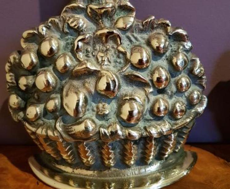 Pair Victorian Country House Cast Brass Door Stops - Image 3