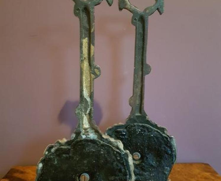 Pair Victorian Country House Cast Brass Door Stops - Image 4