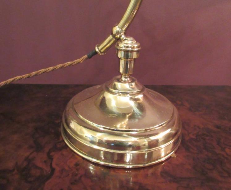 Antique Polished Brass Adjustable Desk Lamp - Image 2