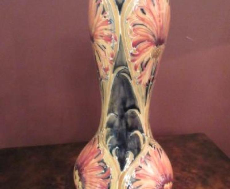 Antique Moorcroft Cornflower Tall Shaped Vase - Image 5