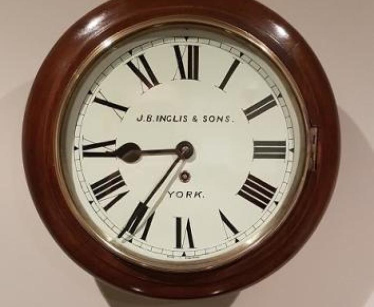 Late Victorian Mahogany 8 Day English Dial Clock - Image 1