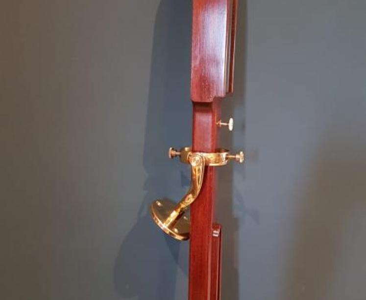 Superb Antique Mahogany Marine Stick Barometer on Gimble - Image 5