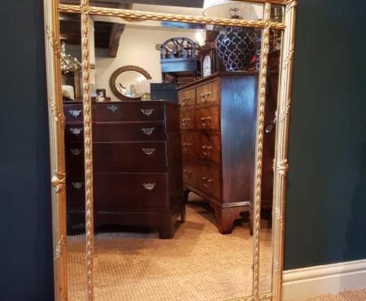 Superb Victorian Timber Gilt Segmented Mirror - Image 4