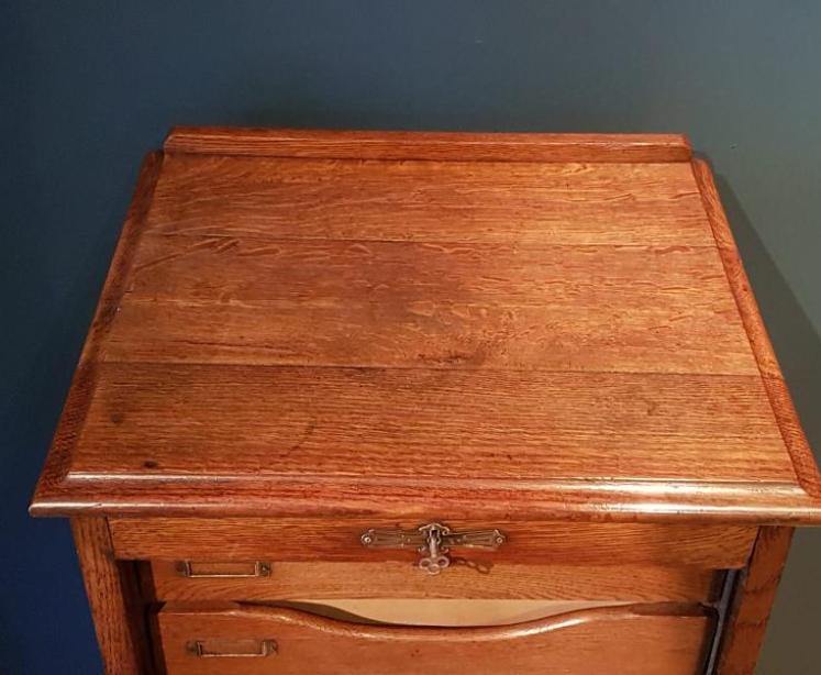 Edwardian Solid Oak File Cabinet - Image 5