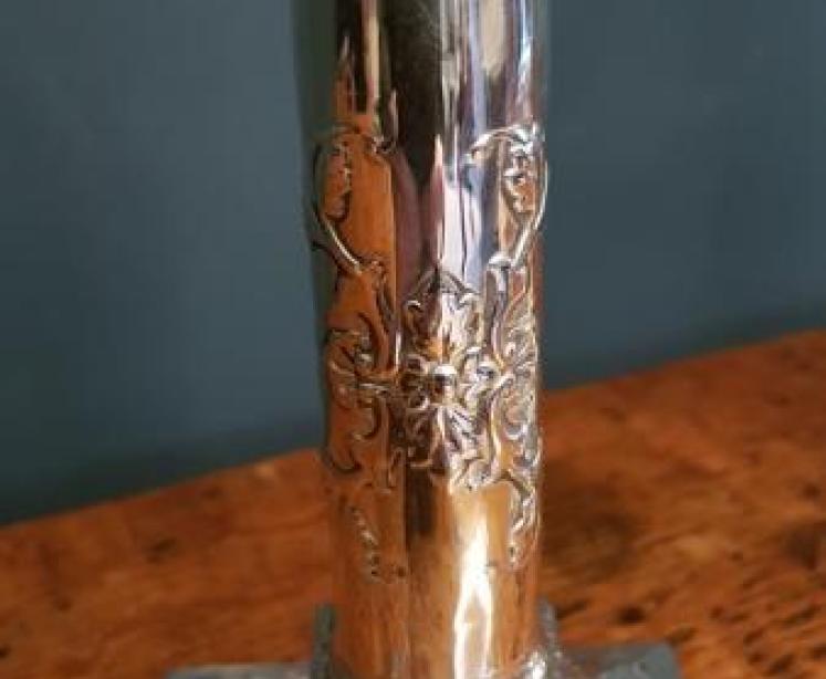 Pair of Antique Solid Silver Candlesticks  - Image 2