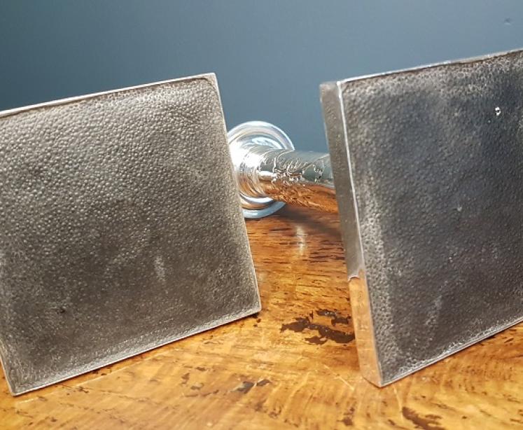 Pair of Antique Solid Silver Candlesticks  - Image 6