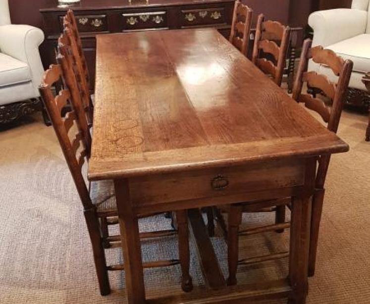 Outstanding III Oak 8 seater Farmhouse Table - Image 1