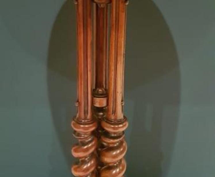 Superb Mid Victorian Burr Inlaid Walnut Lamp Table - Image 3