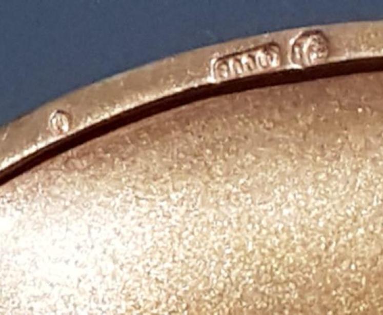 Antique Silver & Blue Banded Enamel Card Case - Image 4