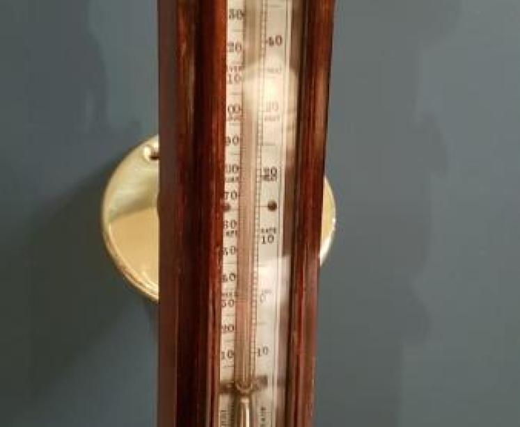 Early Victorian Rosewood Marine Stick Barometer and Gimble - Image 4