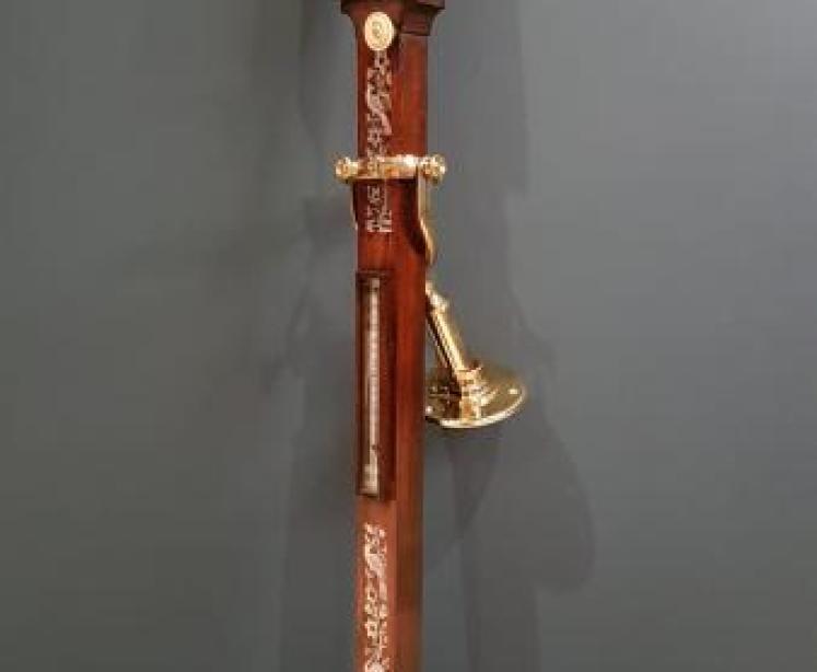 Early Victorian Rosewood Marine Stick Barometer and Gimble - Image 7