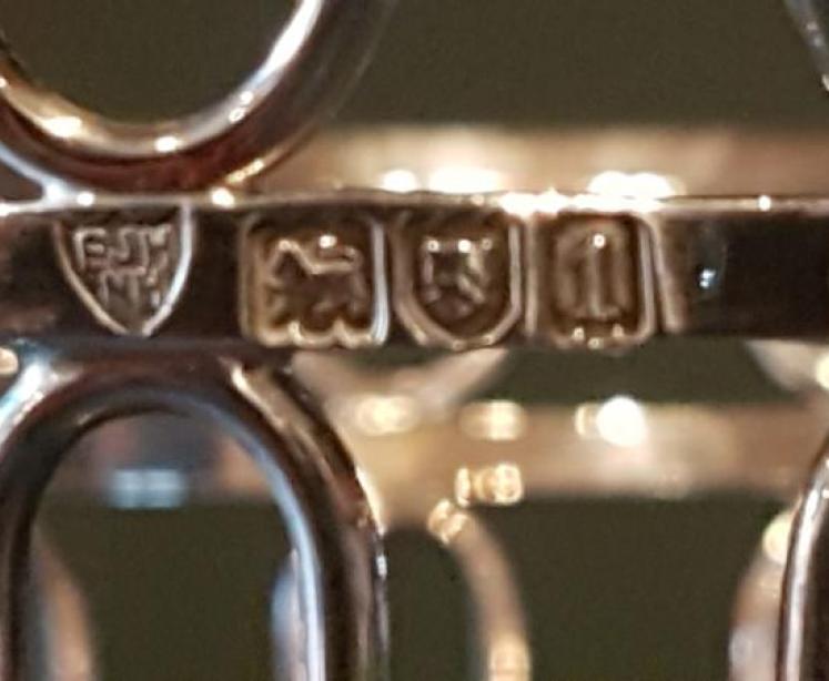 Edwardian Silver & Bristol Blue Glass Basket - Image 5