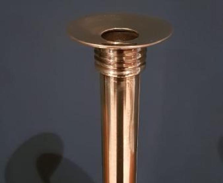 Superb Pair of Large George III Brass Candlesticks - Image 2