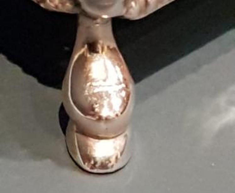 Unusual Victorian Silver Desktop Candlestick and Matchbox Stand  - Image 6