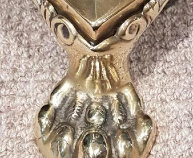 Antique Late Victorian Solid Brass Corinthian Column Lamp Standard - Image 7