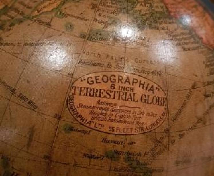 Antique 1920's Geographica 6" Terrestrial Globe - Image 5