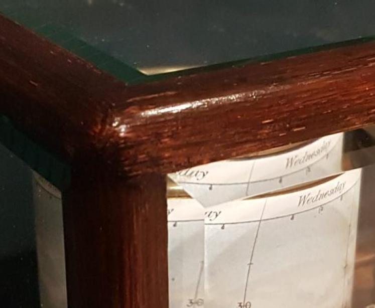 Antique Oak Cased Barograph by Armstrong of Manchester - Image 5