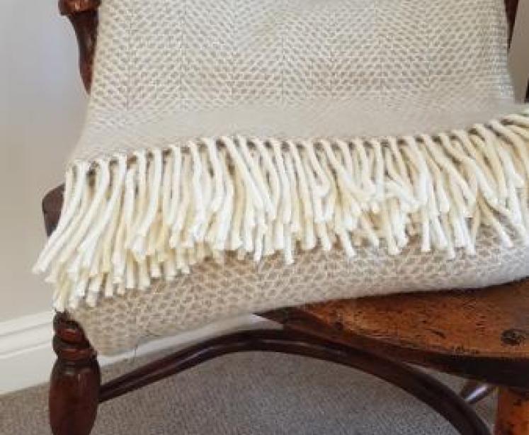 Tweedmill Beehive Oatmeal Throw  - Image 1