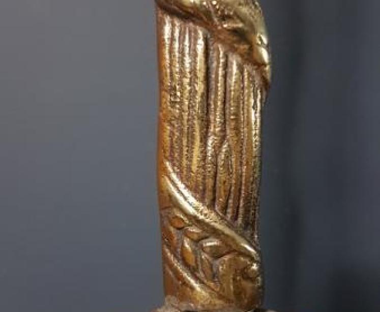 Matching Pair of Antique Cast Brass Wheatsheaf Door Stops - Image 6