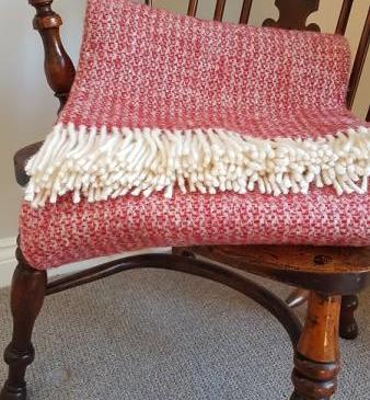 Tweedmill Illusion Red and Silver Throw 