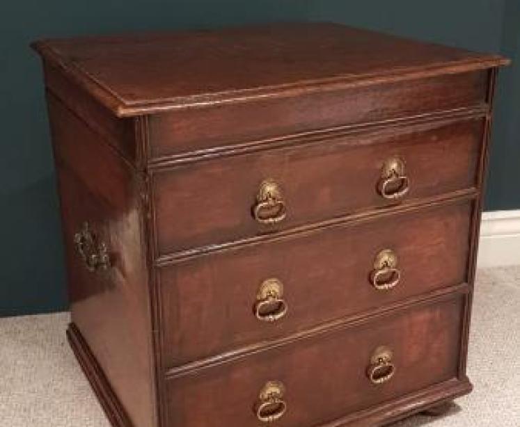 Antique Early Georgian Oak Box Coffer - Image 1