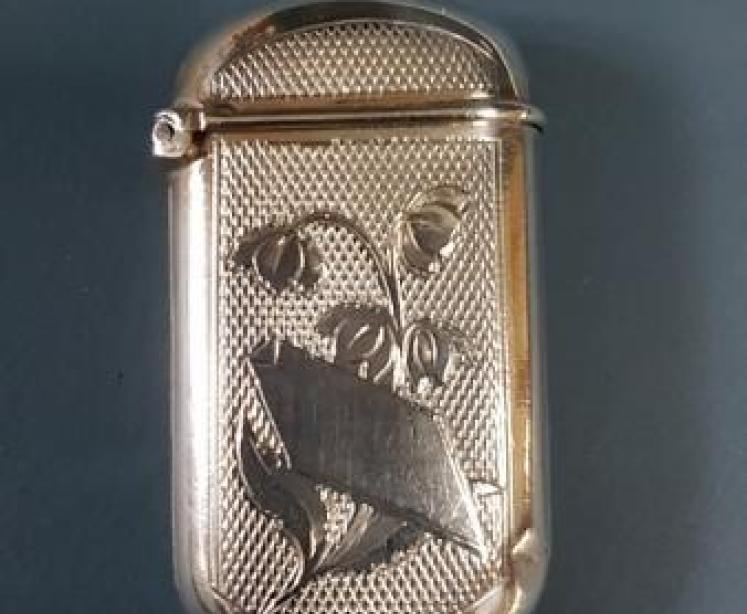 French Silver Vesta Case with Horse Jumping to Front - Image 2