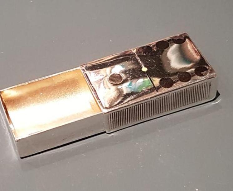 Rare Victorian Silver Domino Vesta Case - Image 4