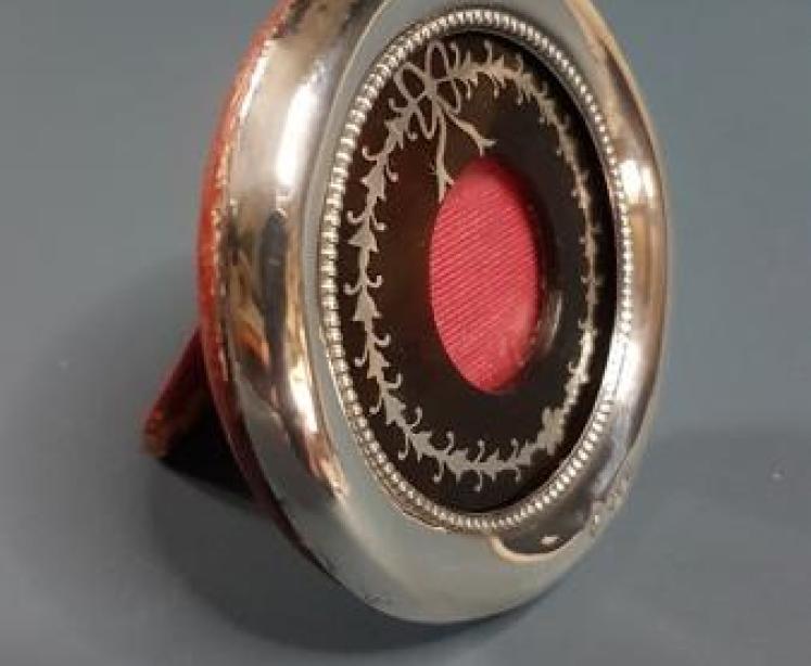 Silver Photo Frame with Tortoise Shell Mask. - Image 6