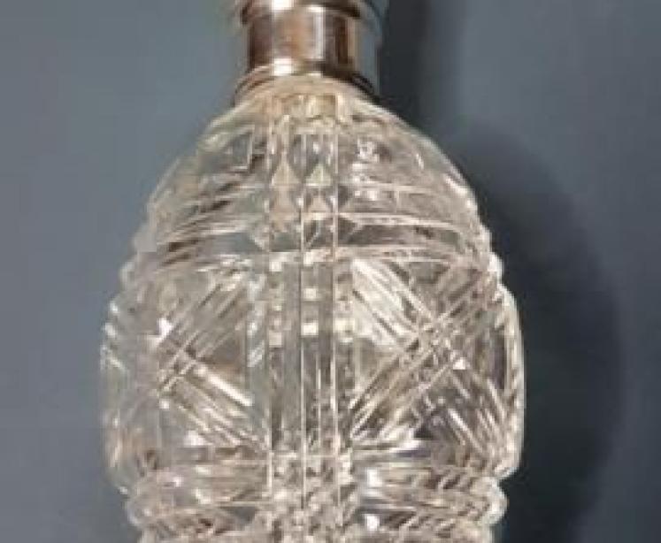 Victorian Silver & Cut Crystal Scent Bottle - Image 1