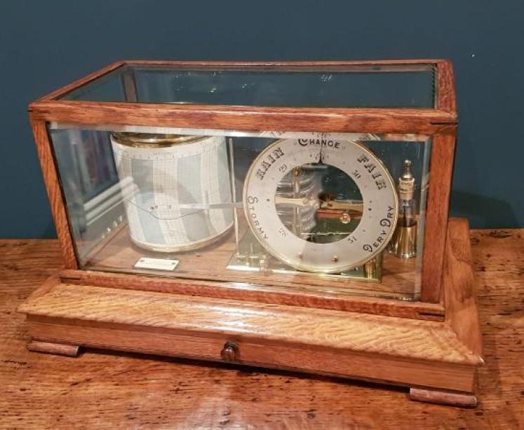 Superb Antique Barograph With Barometer Dial - Image 6