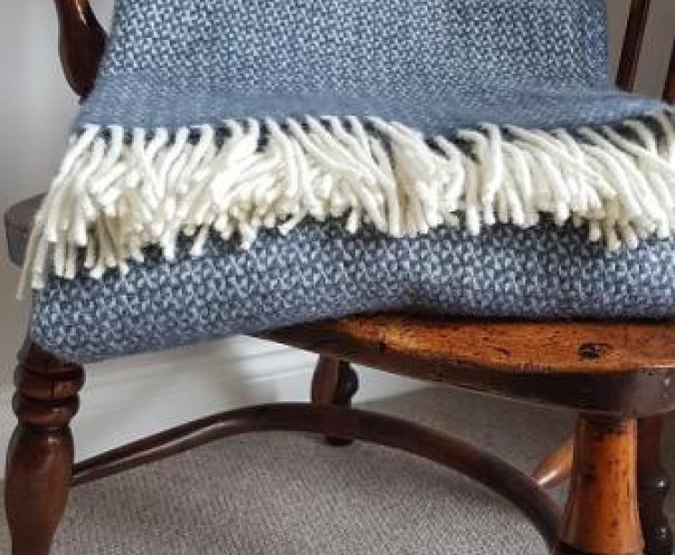 Tweedmill Illusion Blue Slate Throw  - Image 1