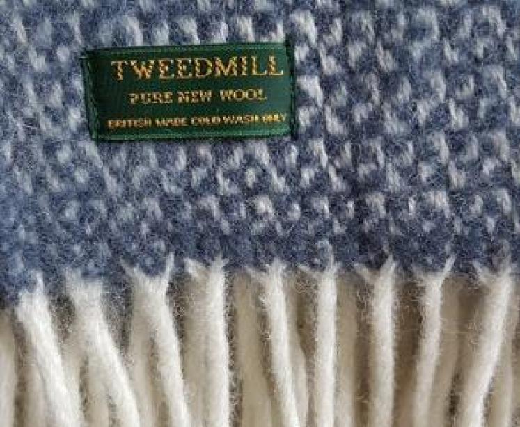 Tweedmill Illusion Blue Slate Throw  - Image 2