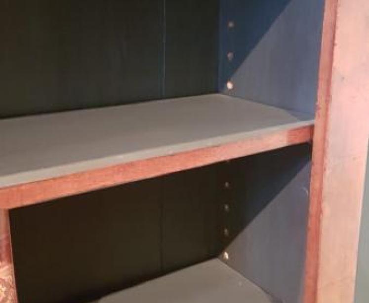 Antique Polished Walnut Open Bookcase - Image 4