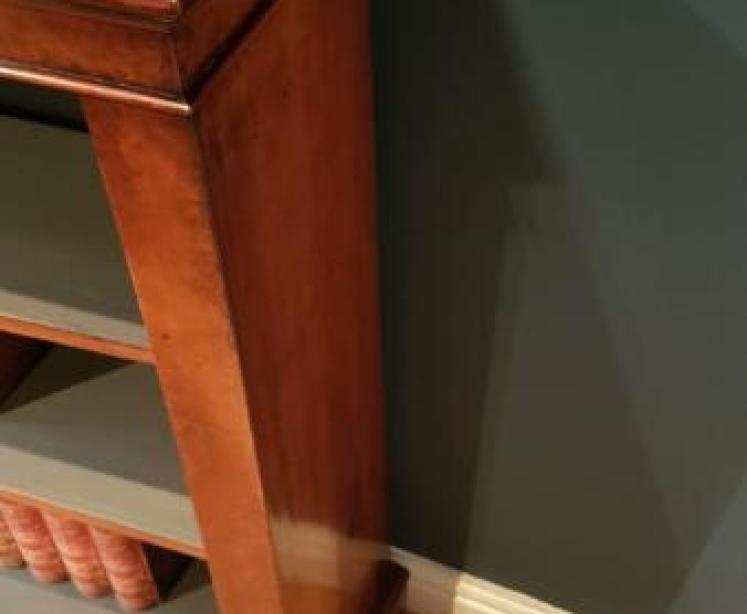 Antique Polished Walnut Open Bookcase - Image 7