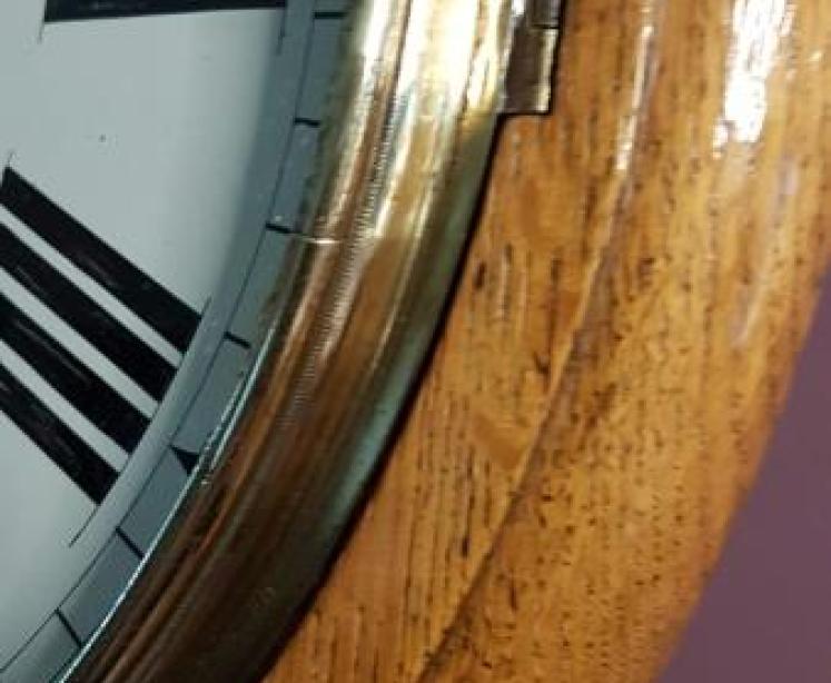 Victorian Oak Cased Hull Single Fusse Dial Clock - Image 4