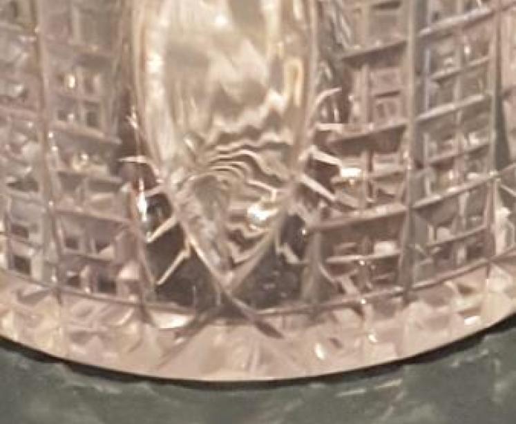 Victorian Silver Topped Table Jar with Cut Crystal Base - Image 5